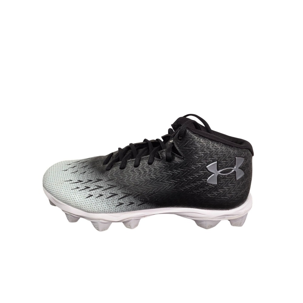 Under Armour Blur Select Mid MC Football Cleats Men 11 Black White Ombre 3027293